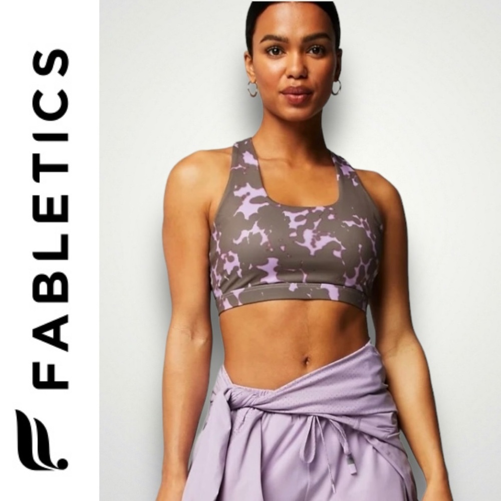 Fabletics NWT Boost Medium Impact Sports Bra Desert Shadow drop in Active Edit - Picture 1 of 7